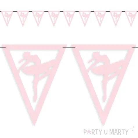 baner flagi baletnica rozowy jasny 3 6 m