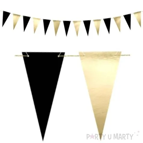 baner flagi black gold partydeco 215 cm