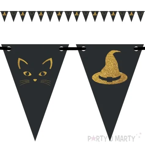 baner flagi czarownica i kot halloween congee 5 m