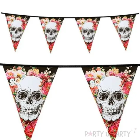 baner flagi czaszka kwiaty boland 6 m