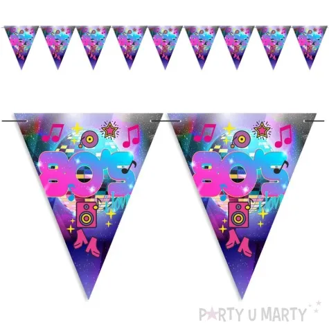 baner flagi disco dancing rozowo niebieski 3 6 m