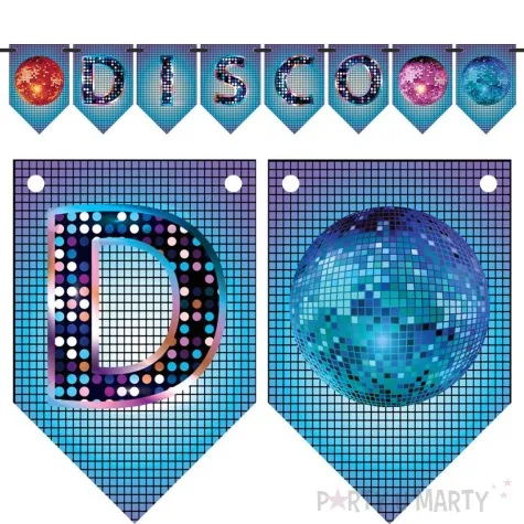 baner flagi disco lata 80 congee 5m