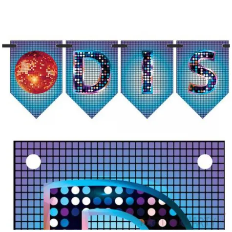 baner flagi disco lata 80 congee 5m