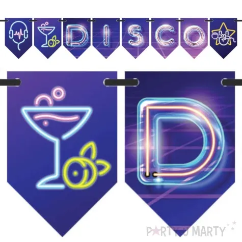 baner flagi disco neon congee 5m