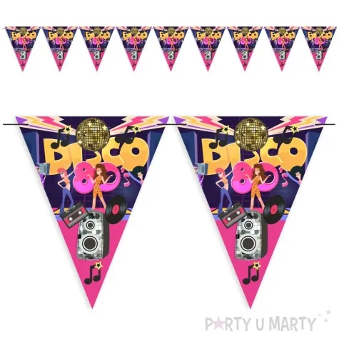 baner flagi disco zlota kula rozowo zolty 3 6 m