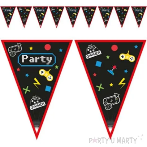 baner flagi gaming party procos 230 cm