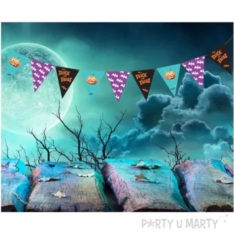 baner flagi halloween boo papierowy godan 250 cm