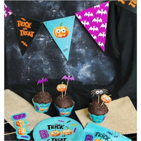 baner flagi halloween boo papierowy godan 250 cm