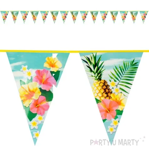 baner flagi hawaje kwiaty i ananasy boland 6 m