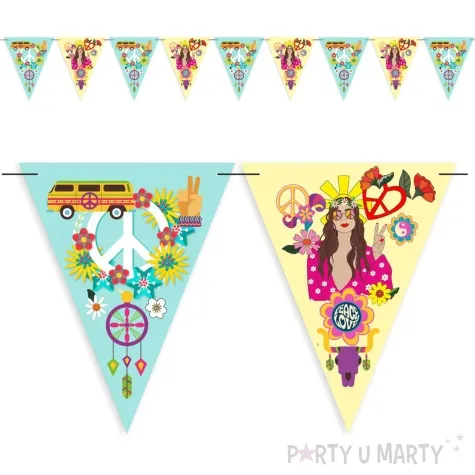 baner flagi hippisowska impreza mix 3 6 m