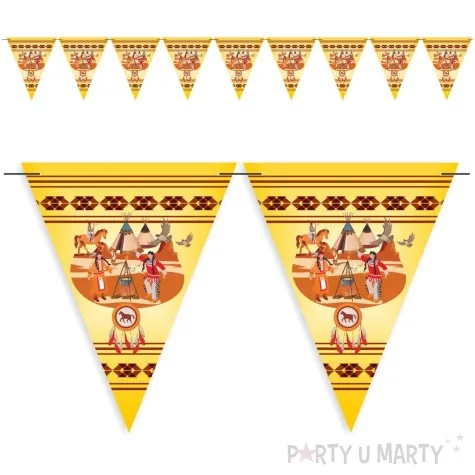 baner flagi indianska wioska mix 3 6 m