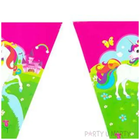 baner flagi jednorozce rozowy partypal 190 cm