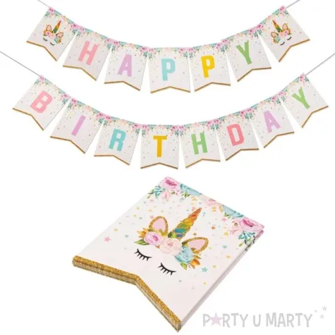 baner flagi jednorozec happy birthday jix 230 cm