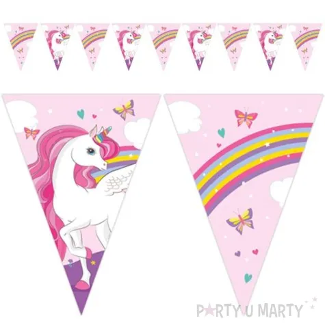 baner flagi jednorozec unicorn rainbow colors procos 230 cm