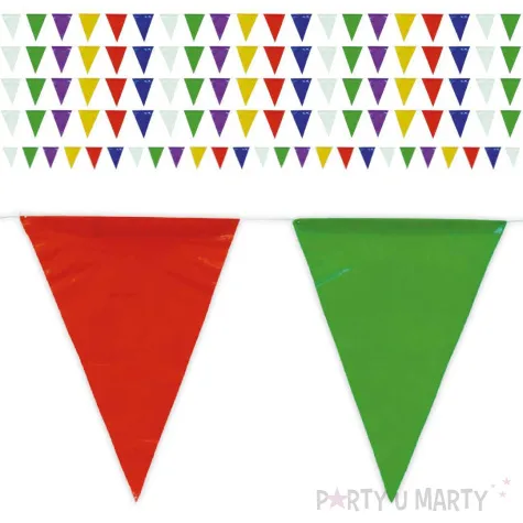 baner flagi kolorowe szalenstwo mix guirca 50 m