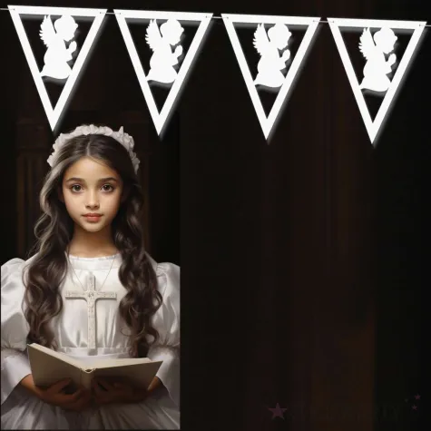 baner flagi komunia sw aniolek bialy 3 6 m