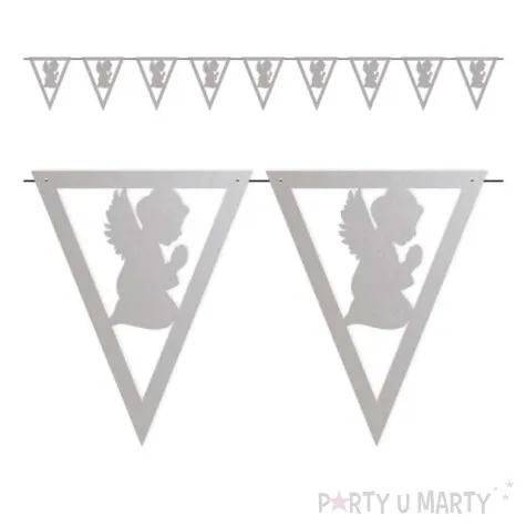 baner flagi komunia sw aniolek srebrny 3 6 m