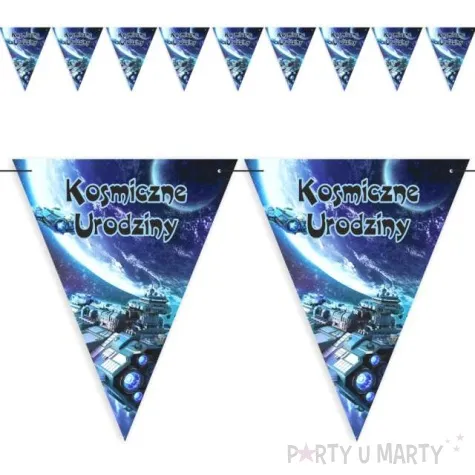 baner flagi kosmiczne urodziny 3 6 m