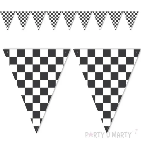 baner flagi krata wyscigi bialo czarny diy 3 6 m