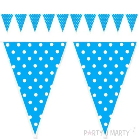 baner flagi kropki blekitny dekoracjepolska 200 cm