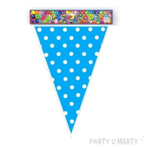 baner flagi kropki blekitny dekoracjepolska 200 cm