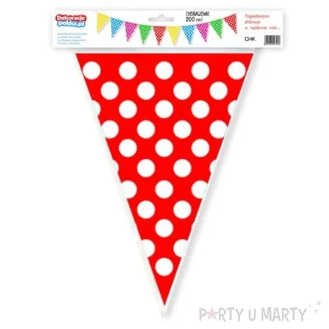 baner flagi kropki multikolor dekoracjepolska 2 m