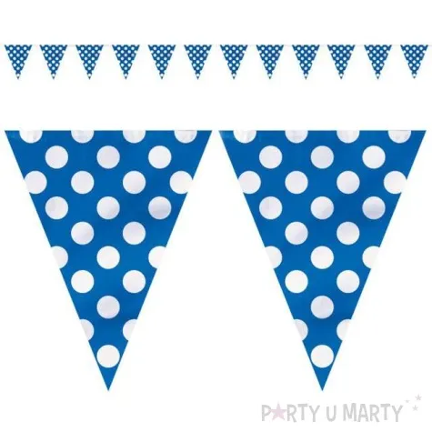 baner flagi kropki niebieski unique 365 cm