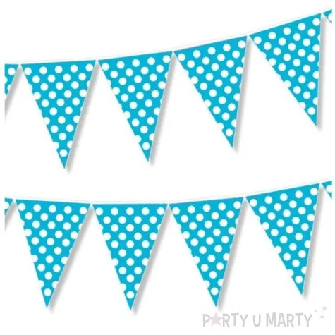 baner flagi kropki turkusowy 200 cm