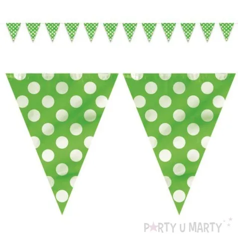 baner flagi kropki zielony unique 365 cm