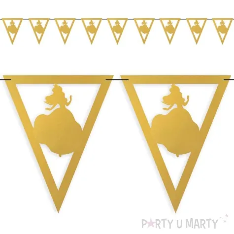 baner flagi ksiezniczka zloty 3 6 m