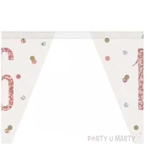 baner flagi liczba 16 bialo rozowy unique 2 74 m