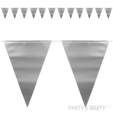 baner flagi metaliczny srebrny folat 600 cm