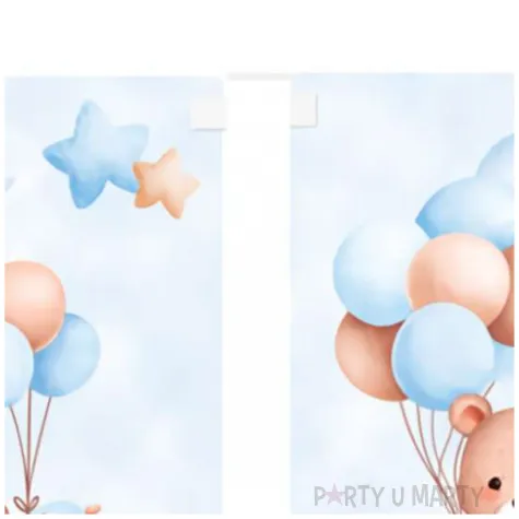 baner flagi misie z balonikami blekitny congee 5 m