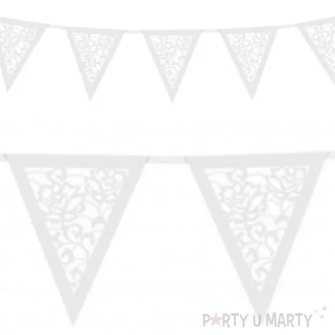 baner flagi ornament bialy partydeco 300 cm