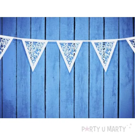 baner flagi ornament bialy partydeco 300 cm