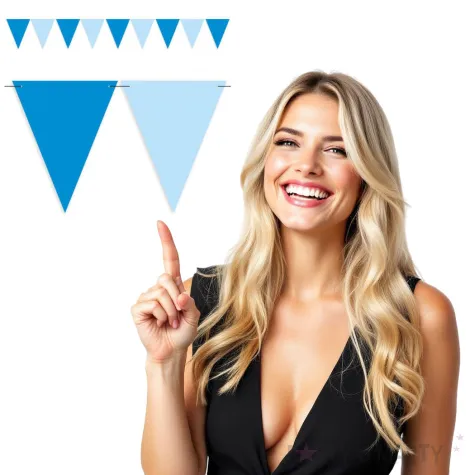 baner flagi party w dwoch kolorach blekitno niebieskie 3 6 m