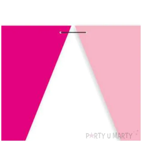 baner flagi party w dwoch kolorach fuksja i roz jasny 3 6 m