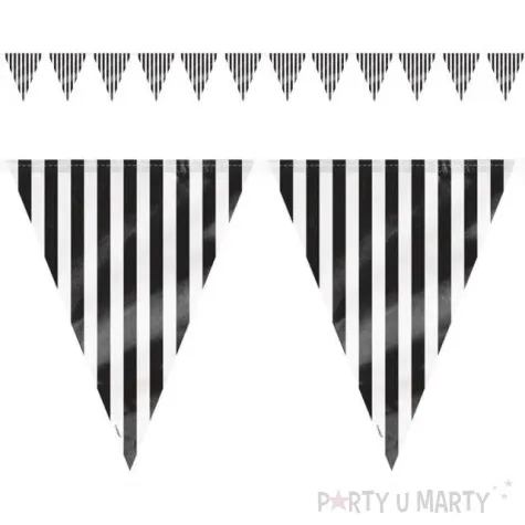 baner flagi paski czarny unique 365 cm