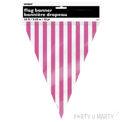 baner flagi paski rozowy unique 365 cm