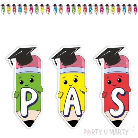 baner flagi pasowanie na przedszkolaka kredki 3 3 m