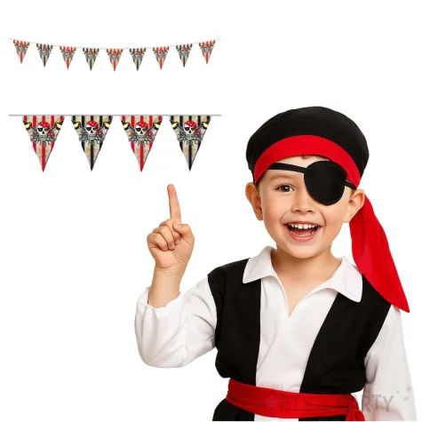 baner flagi piracka czaszka folat 600 cm