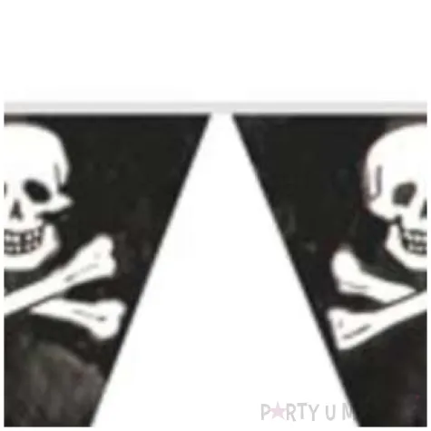 baner flagi pirackie czaszki czarny 1000 cm
