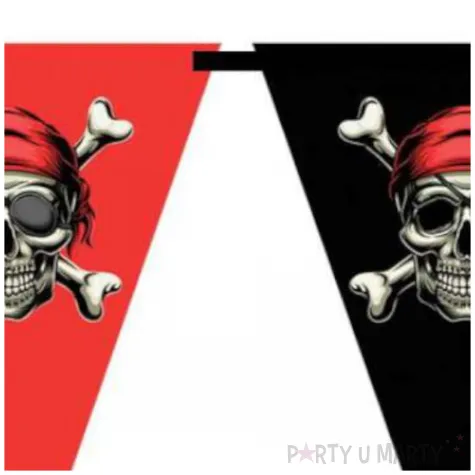 baner flagi pirat czerwony czarny congee 5 m