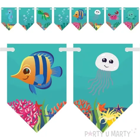 baner flagi podwodny swiat rybki congee 300 cm