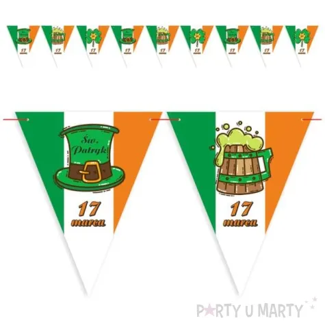 baner flagi sw patryk irlandzkie swieto diy 3 6 m
