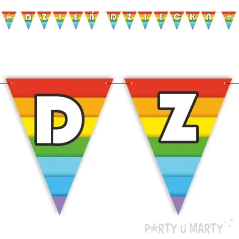 baner flagi teczowy dzien dziecka diy 4 m