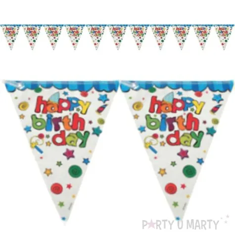 baner flagi urodzinowe happy birthday 3 6 m