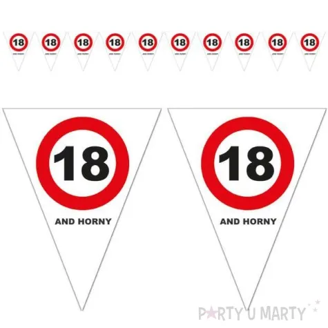 baner flagi urodziny 18 traffic birthday funny fashion 5 m