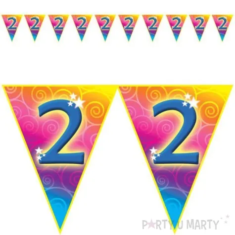 baner flagi urodziny 2 rainbow swirl funny fashion 5 m