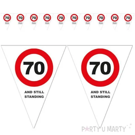 baner flagi urodziny 70 traffic birthday funny fashion 5 m